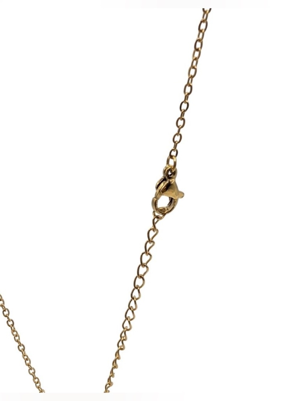 NWT 18K Gold Plated Jade Pendant Necklace Boho Luxe Layering Minimalist Elegant - Picture 9 of 10